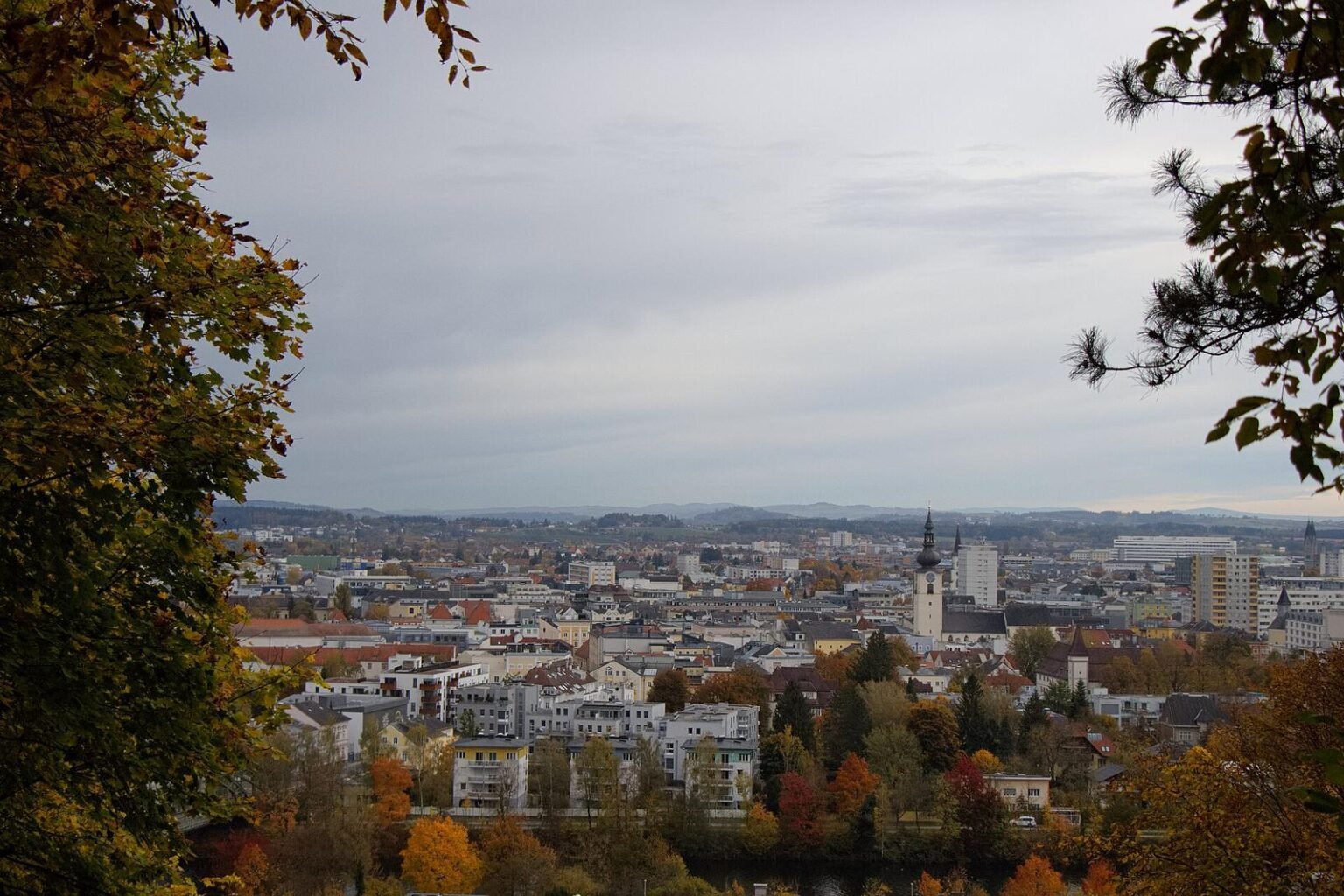 Blick über Wels von der Marienwarte